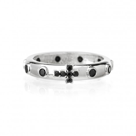 Anello Faith Rosario Liscio