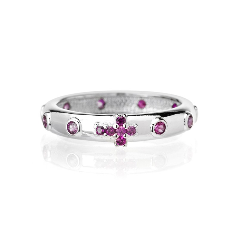 Anello Faith Rosario Liscio