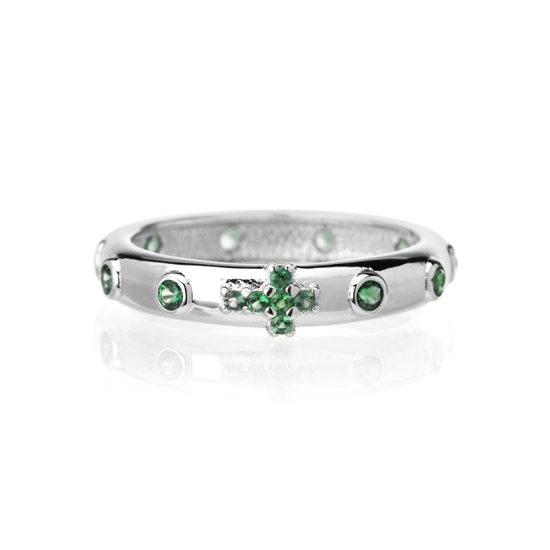 Anello Faith Rosario Liscio